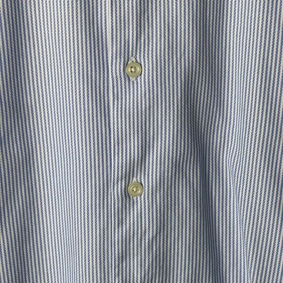 Hackett Men's Blue Striped Long Sleeve Button Down Shirt Size 17 - Picture 3 of 9